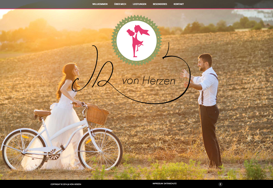 Startseite Homepage Ja von Herzen