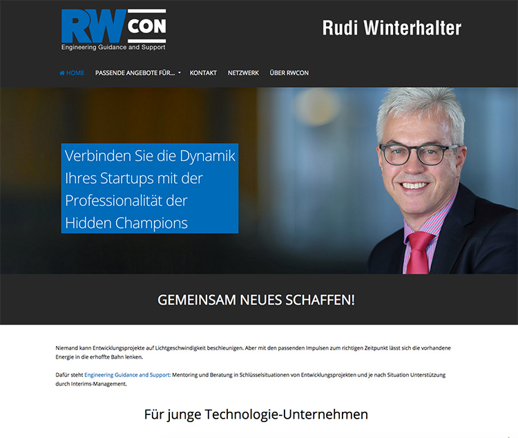 Webdesign RW-Con Homepage